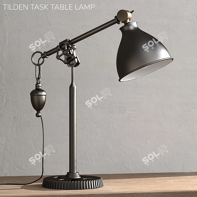 Modern Industrial Pottery Barn Lamp 3D model image 1