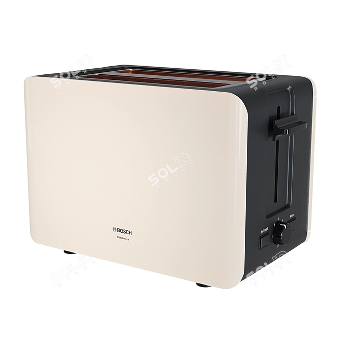 Bosch TAT6A117 Toaster: Powerful, Compact, and Stylish 3D model image 1