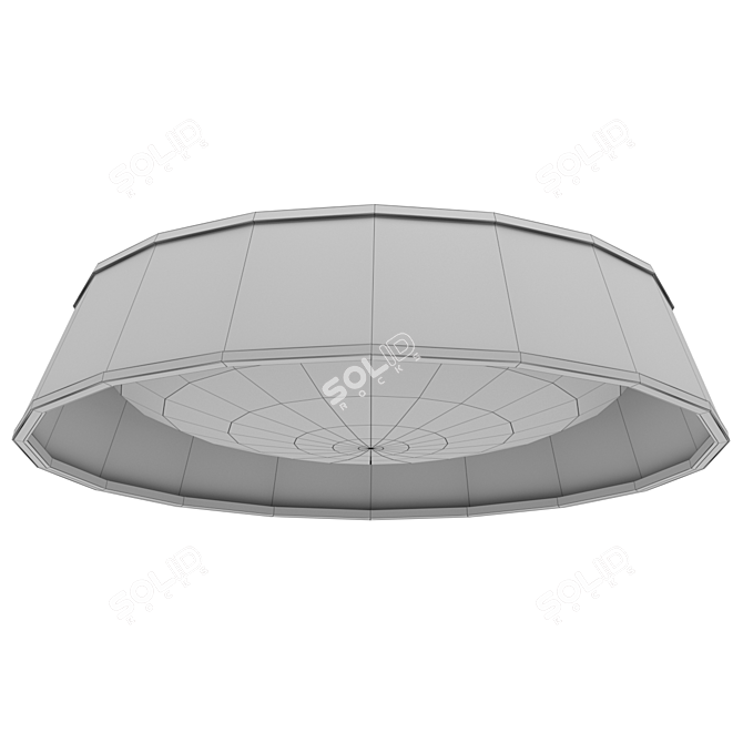 NORDICA 4967E: 9-Light Black Ceiling Fixture 3D model image 2