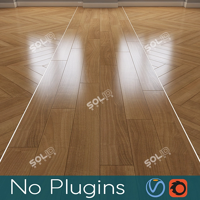 Timeless Classic Oak Floor Panel 3D model image 1