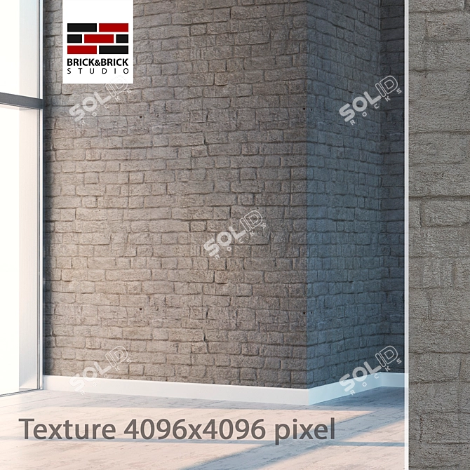 High-Detail Seamless Brick Texture 3D model image 1