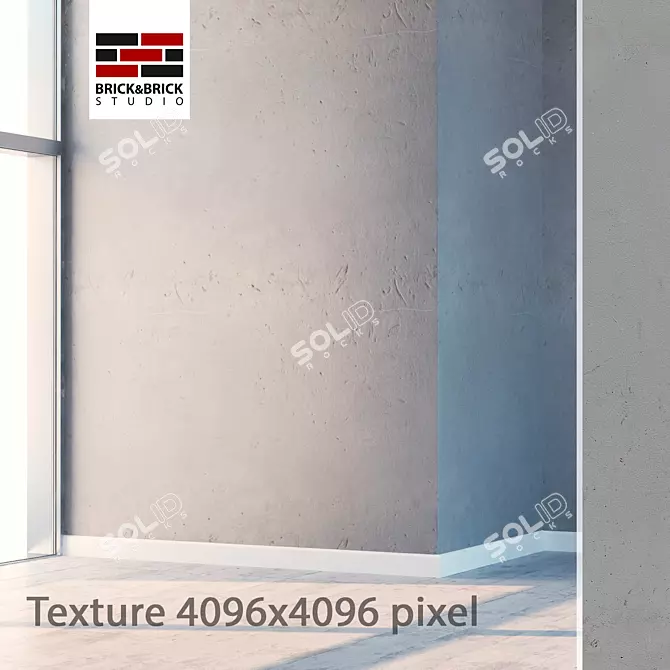 Seamless Stucco Texture Kit 3D model image 1