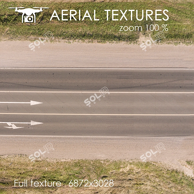 Aerial Road Texture 3D model image 3