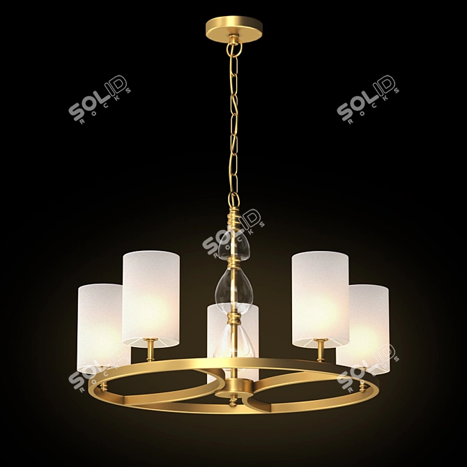 Elegant Giada Chandelier - 5/7 Lights 3D model image 2