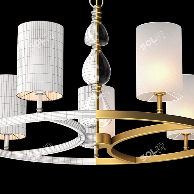 Elegant Giada Chandelier - 5/7 Lights 3D model image 3