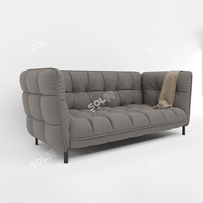  Modern Velvet Sofa: 547,338 Polys, 422,237 Verts 3D model image 2