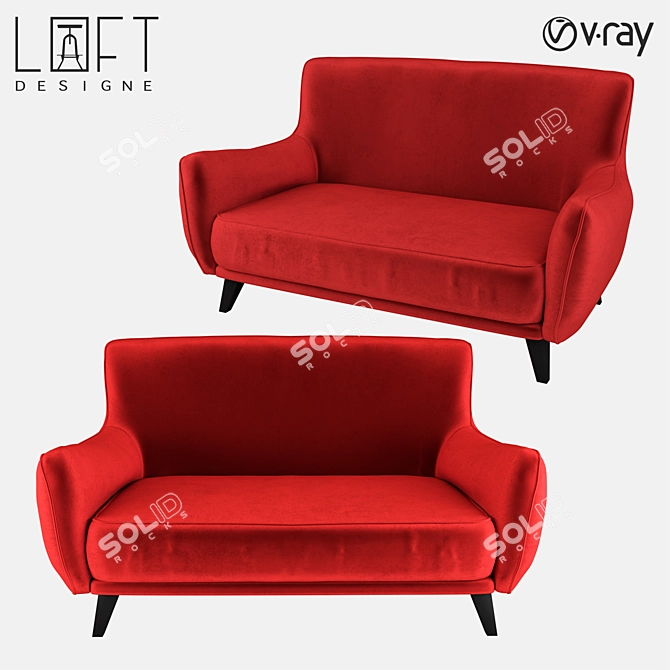 Elegant LoftDesigne Sofa 1677 3D model image 1