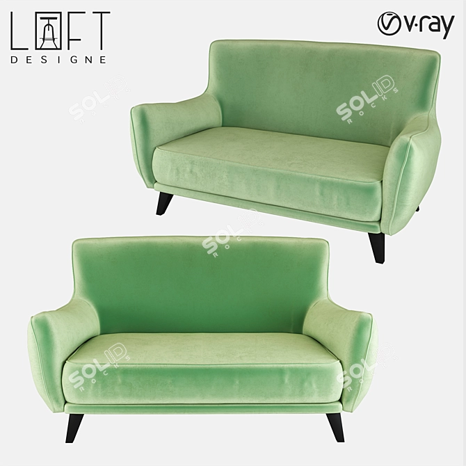 Modern LoftDesign Sofa - Model 1678 3D model image 1