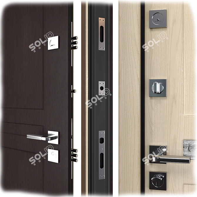 Siena Metal Door: Your Frame Solution 3D model image 2