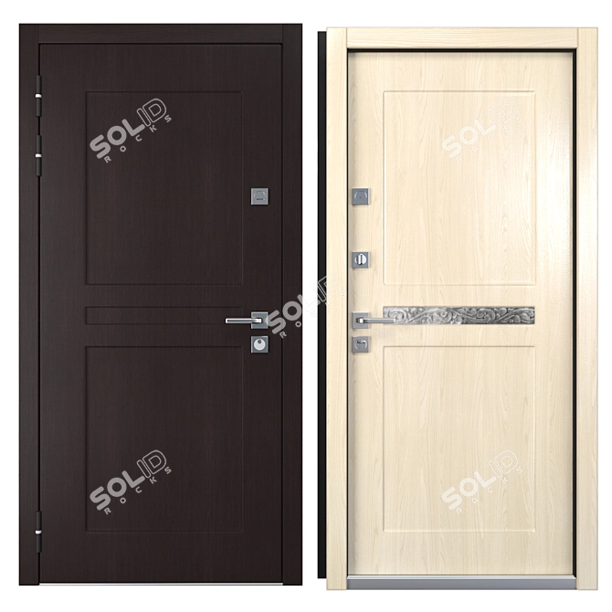 Siena Metal Door: Your Frame Solution 3D model image 3