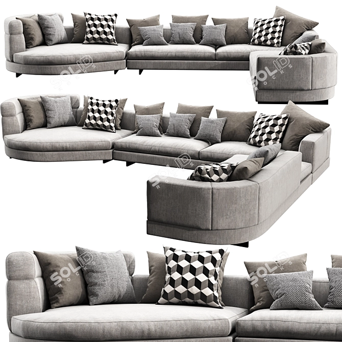 Modern Minotti Alexander Sofa Set 3D model image 2