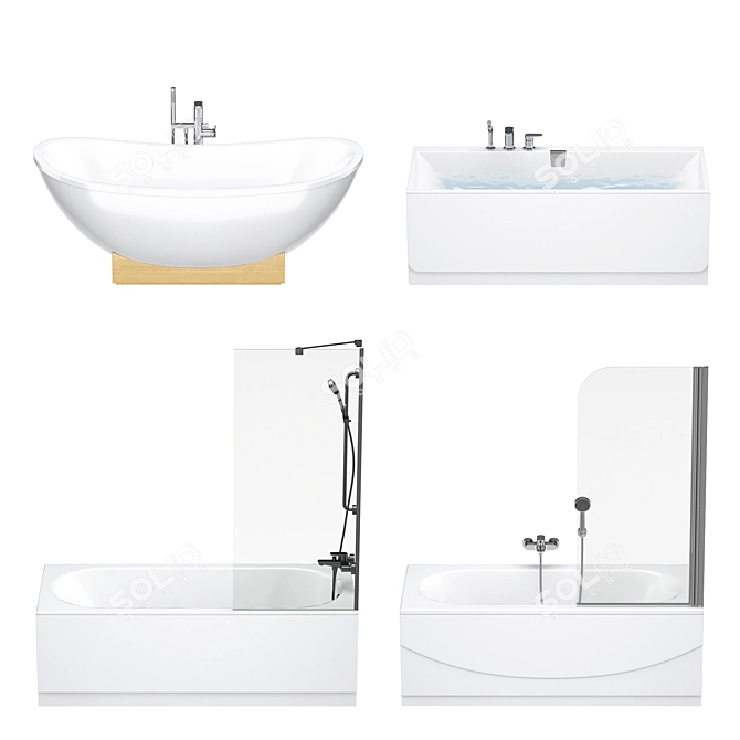 Luxury Villeroy & Boch Bath Set 3D model image 2