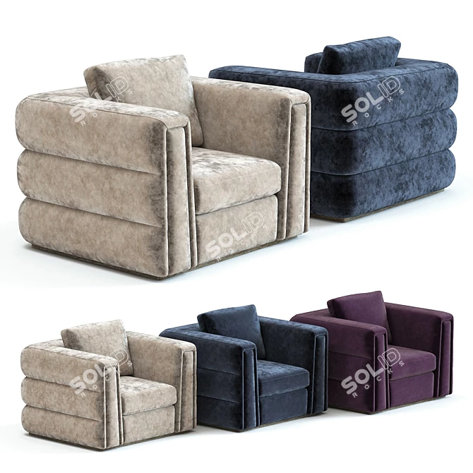 Smania Cloe Armchair: Stylish & Comfortable 3D model image 1