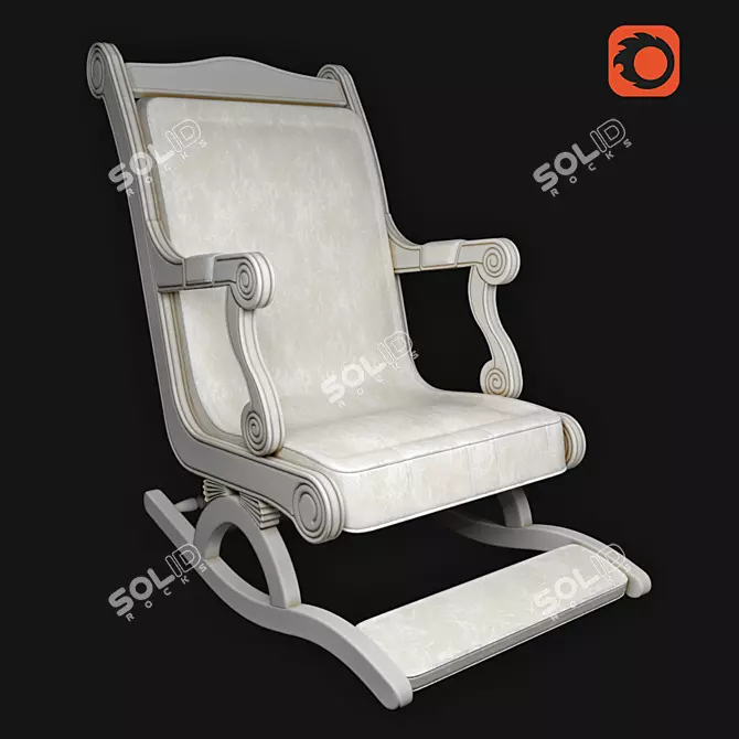 Customizable Rocking Chair 3D model image 1
