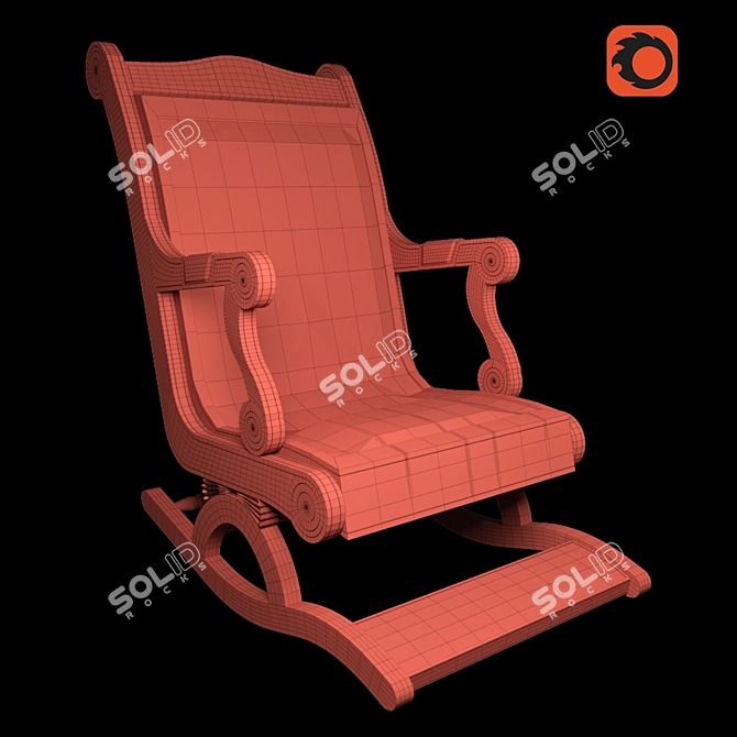 Customizable Rocking Chair 3D model image 3