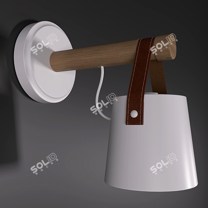 Sleek LED Wall Sconce 3D model image 1