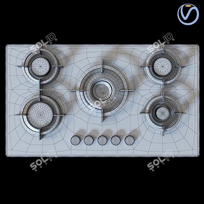 Technika Pro Gas Cooktop 3D model image 2