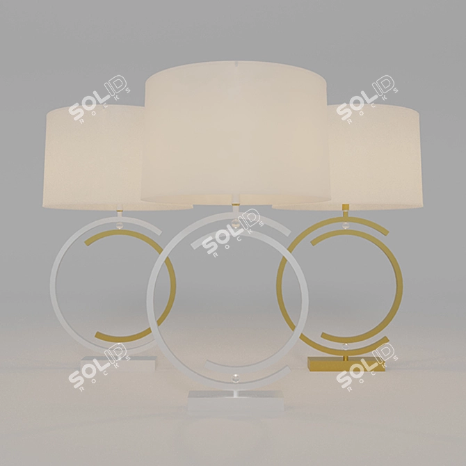 Modern LED Bedside Lamps 3D model image 1