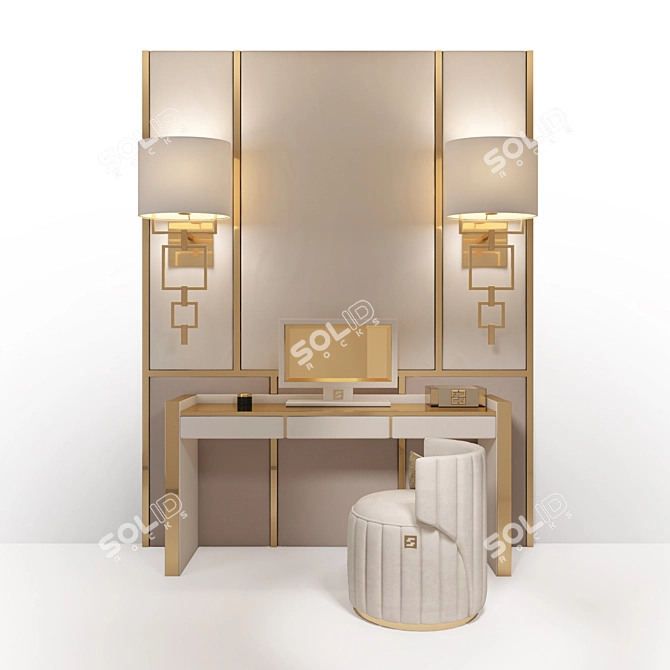 Fertini Casa Dressing Table Set 3D model image 2