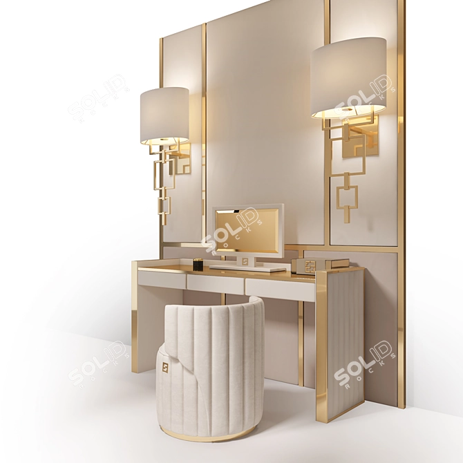 Fertini Casa Dressing Table Set 3D model image 3