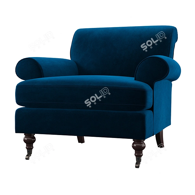 Elevate Your Comfort: Ridgeed Armchair 3D model image 1