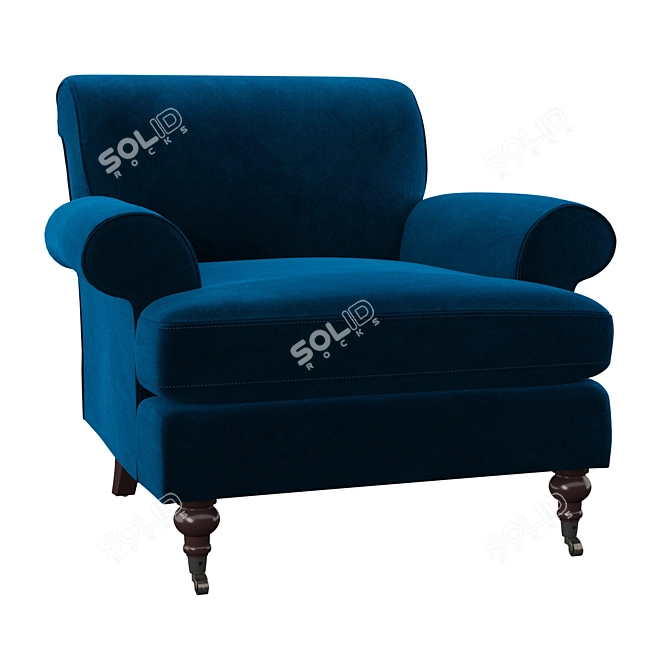 Elevate Your Comfort: Ridgeed Armchair 3D model image 2