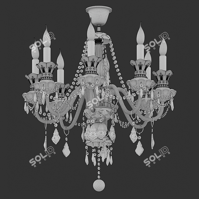 Gothic-inspired Barselona Chandelier 3D model image 2