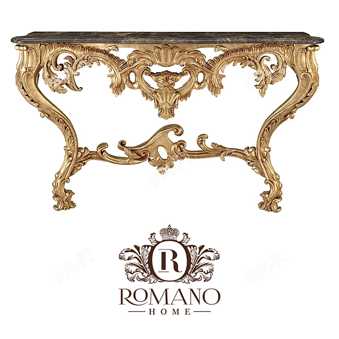 Elegant Eleanor Romano Console: Handcrafted Home Décor 3D model image 1