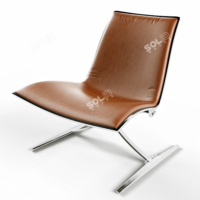Elegant FK710 Chair with Comfortable Dimensions 3D model image 1