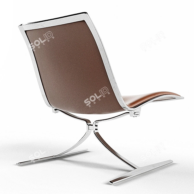 Elegant FK710 Chair with Comfortable Dimensions 3D model image 3