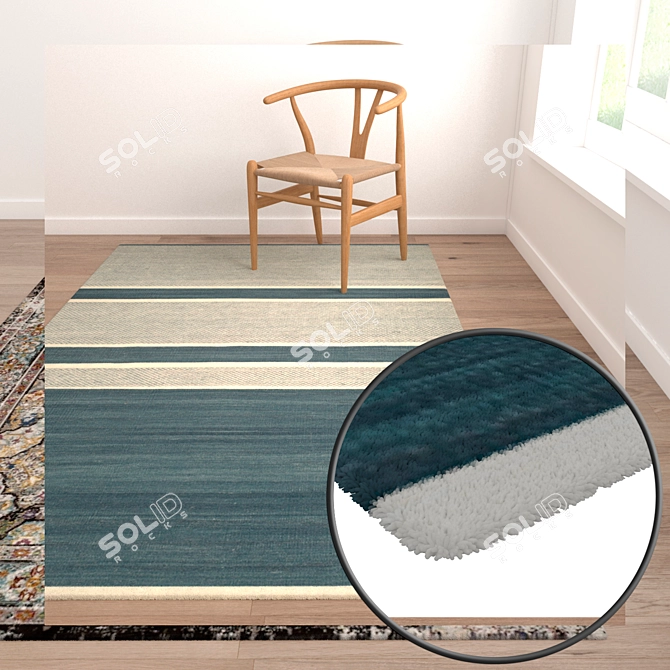 Luxury Carpet Set: High-Quality Textures 3D model image 2