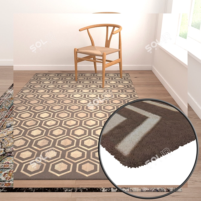 Luxury Carpet Set: High-Quality Textures 3D model image 2