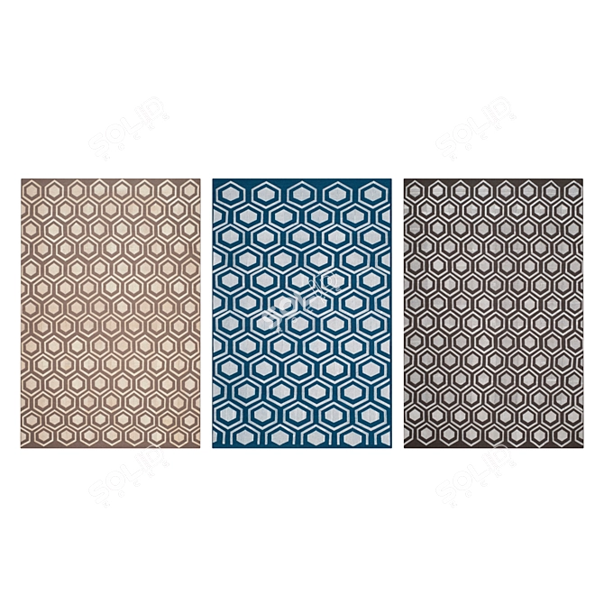 Luxury Carpet Set: High-Quality Textures 3D model image 3