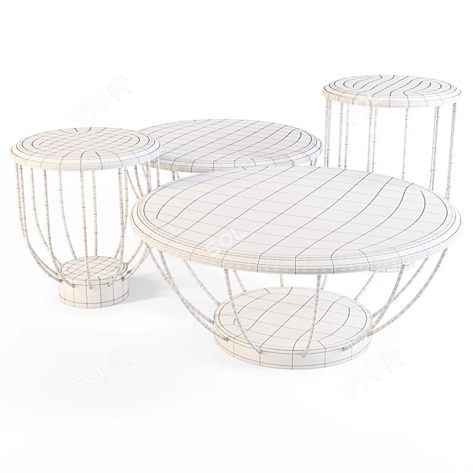 Burano Coffee Tables - Meroni and Colzani 3D model image 3