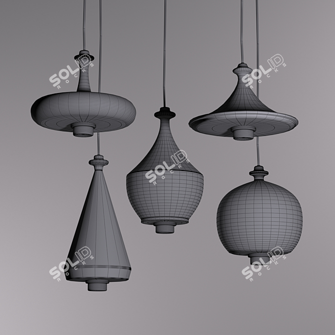 Lustrini: LED Suspension Light 3D model image 2