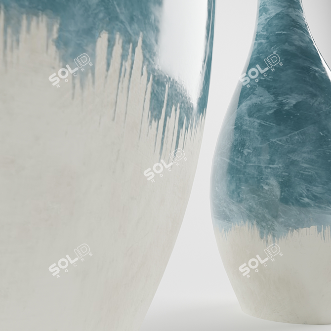 Contemporary Cascade Vases 3D model image 2