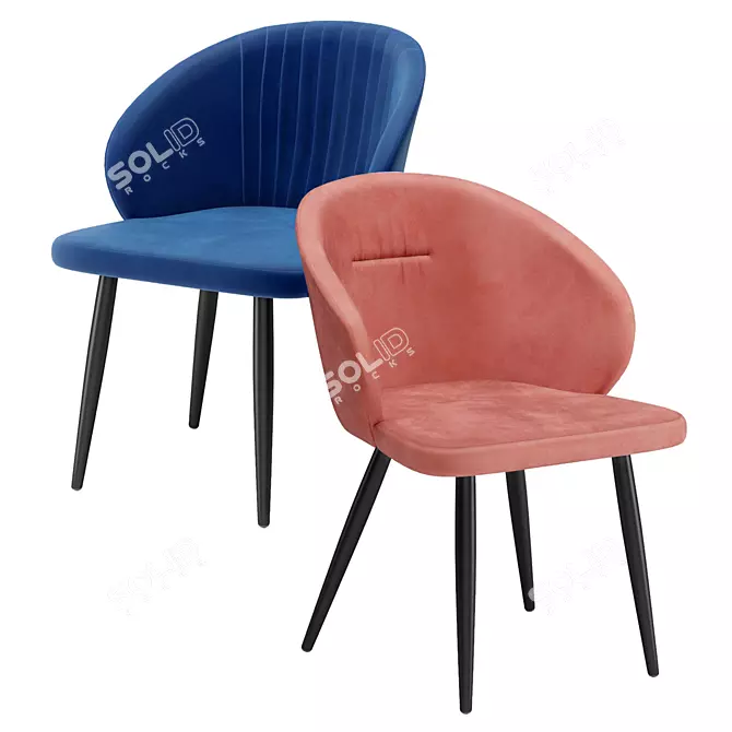 Hoff Slam & Glam Chair Set 3D model image 1