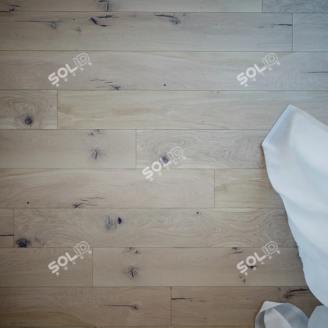 Elegant Madeira Oak Flooring 3D model image 2