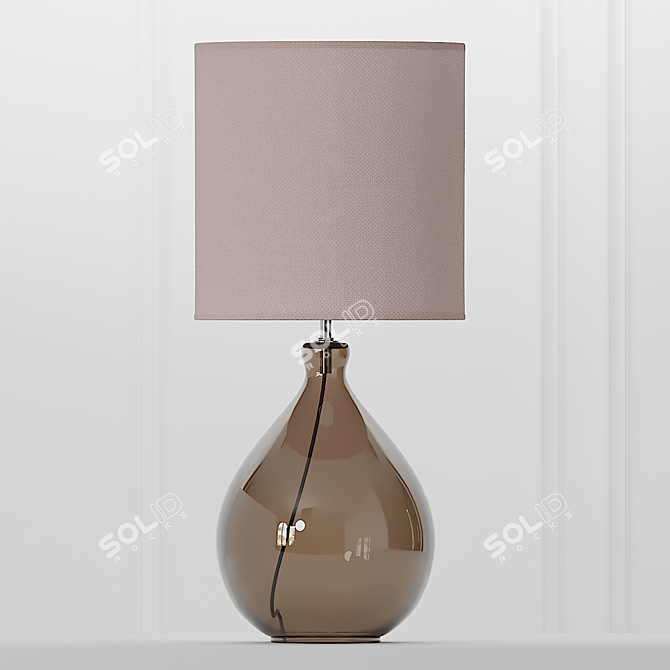 COX & COX Smokey Blush Table Lamp 3D model image 1