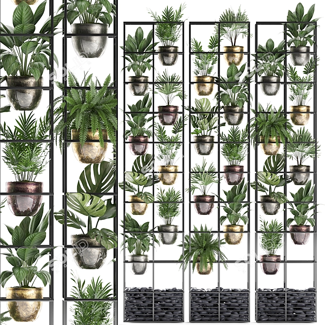 Vertical Garden: Exotic Houseplant Collection 3D model image 1