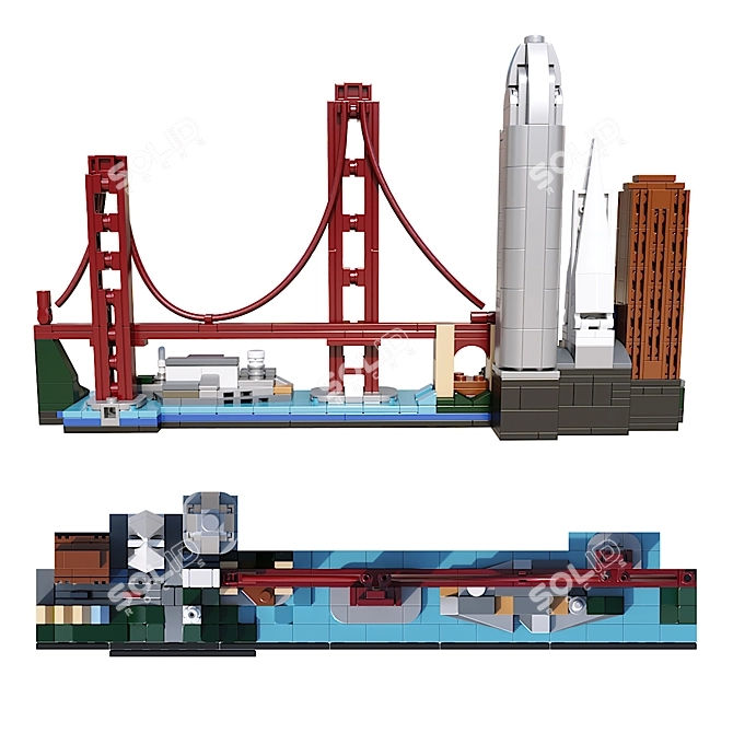San Francisco LEGO Architecture Set 3D model image 2