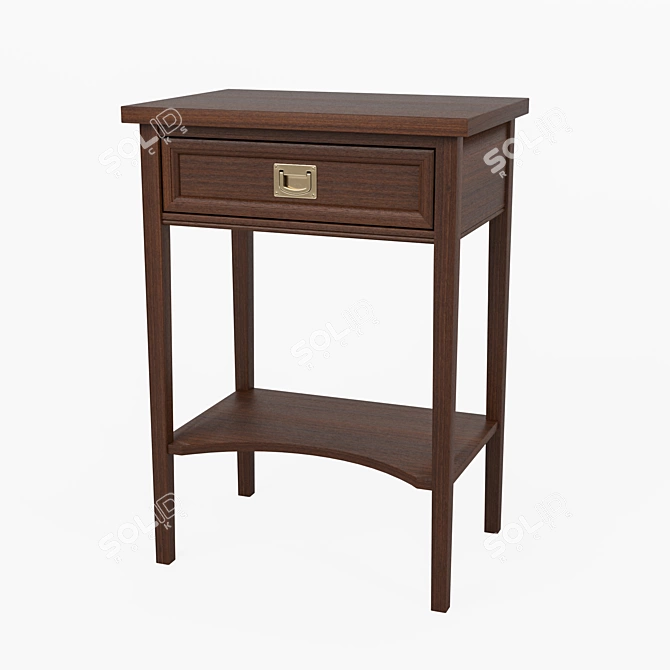 Oxford Nightstand: Stylish Bedside Table with Alternative Finish 3D model image 1