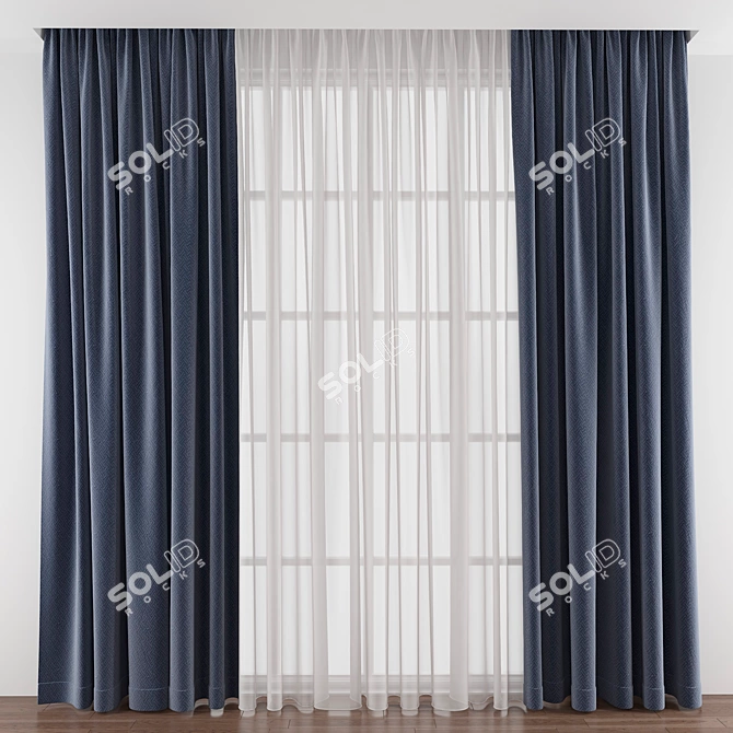 Revamp Your Space with Curtain 436! 3D model image 1