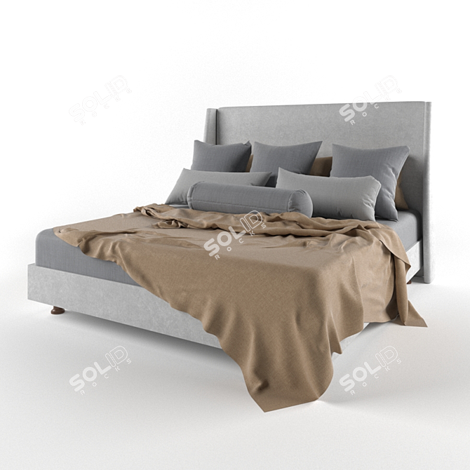 Luxuria Bed: Uncompromising Comfort 3D model image 1