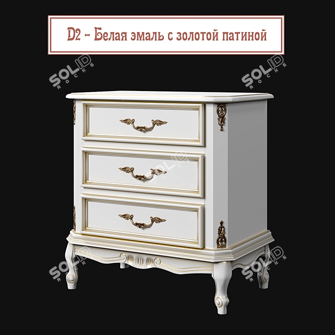 Ravanti Bedside Table: Elegant and Functional 3D model image 2