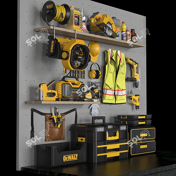 Essential Garage Tools Set 3D model image 5