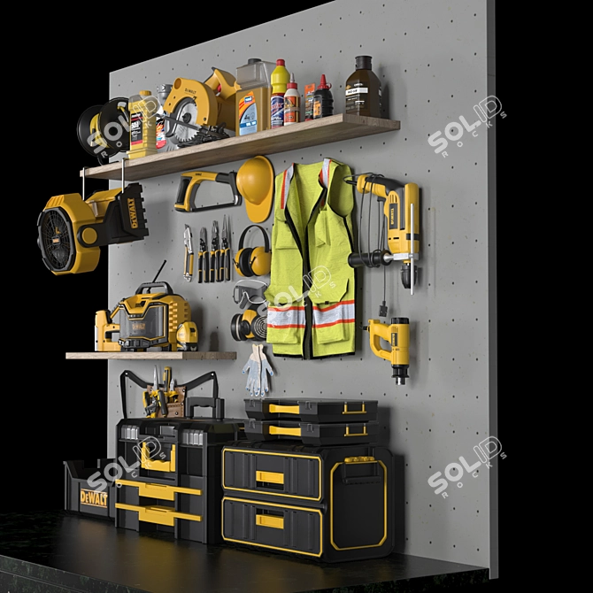 Essential Garage Tools Set 3D model image 6
