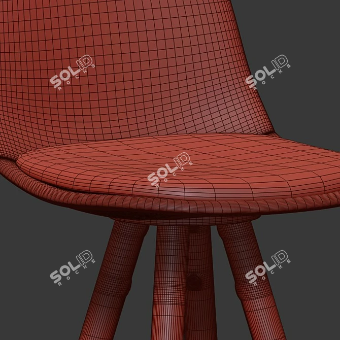 Sleek Stag Bar Chair 3D model image 2