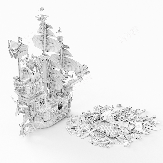 Pirate's Ultimate Ship Adventure 3D model image 3