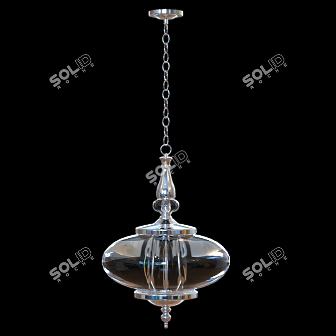  Miel SP4 Chrome - Elegant Spanish Crystal Lux Pendant 3D model image 2